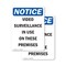 Signmission Video Surveillance In Use OSHA Notice Sign, Plastic, 7in W x 10in L, 2PK OS-2PACK-NS-P-710-V-16823 - alternate 1